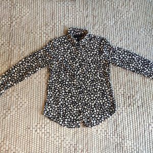 Black & White Print Banana Republic Blouse NWT XS